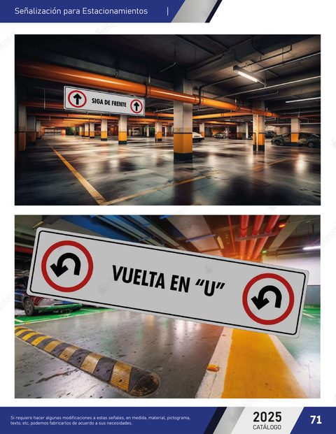 Página 71 del catálogo: Señalización de cajones y rampas